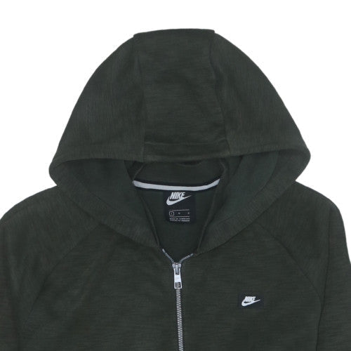 Nike Men's Green Full Zip Hoodie Size L Regular Fit