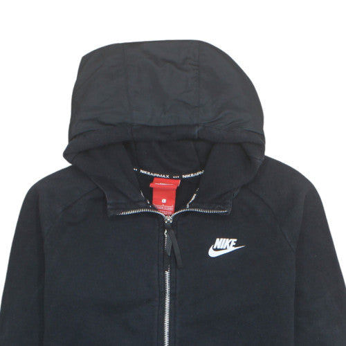 Nike Boys Black Full Zip Hoodie L 12-13 Years Air Max Logo Sweatshirt