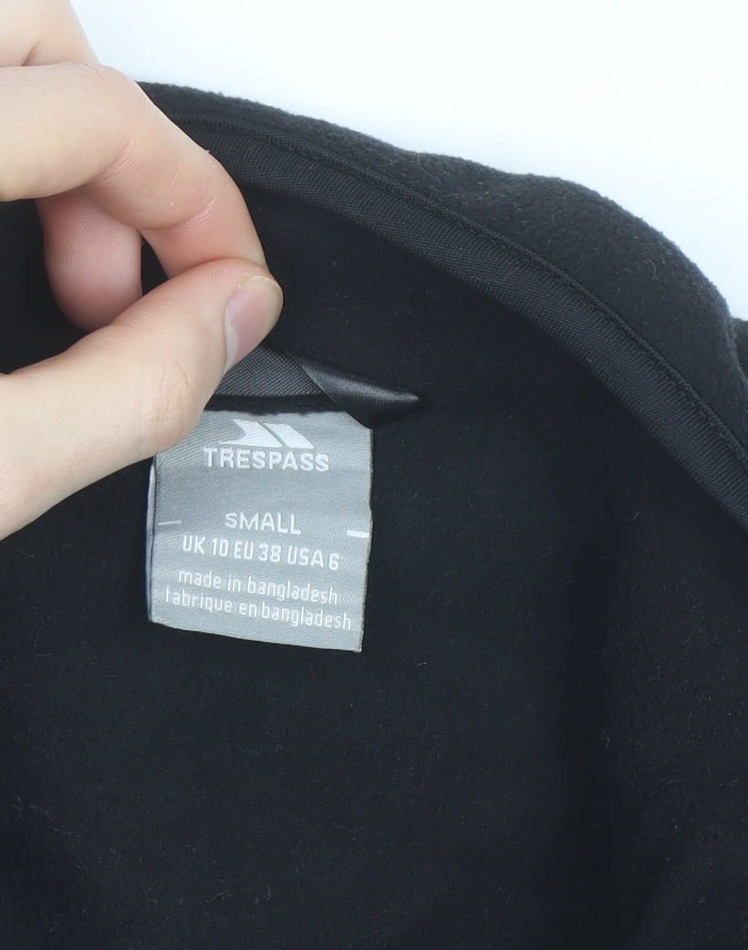 Trespass Womens Black Fleece Full Zip Jacket Size 10 Regular Fit