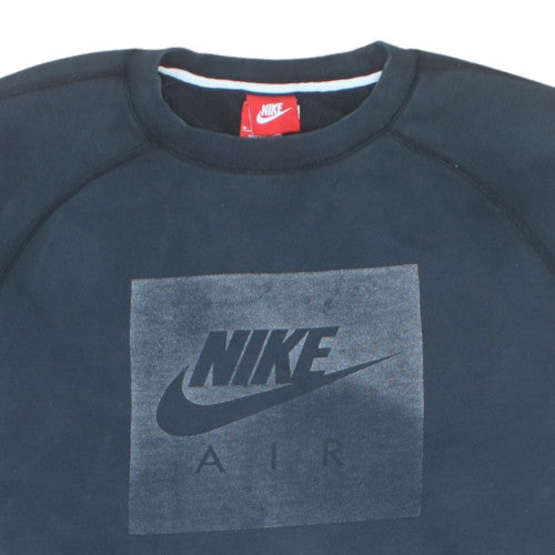 Nike Men Blue Air Logo Pullover Sweatshirt Size M