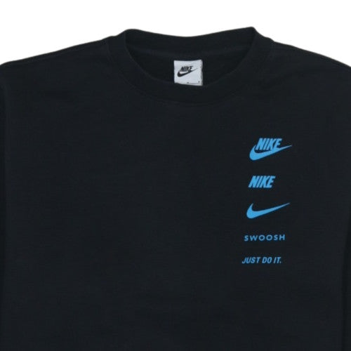 Nike Men's Black Graphic Logo Crew Neck Sweatshirt Size M
