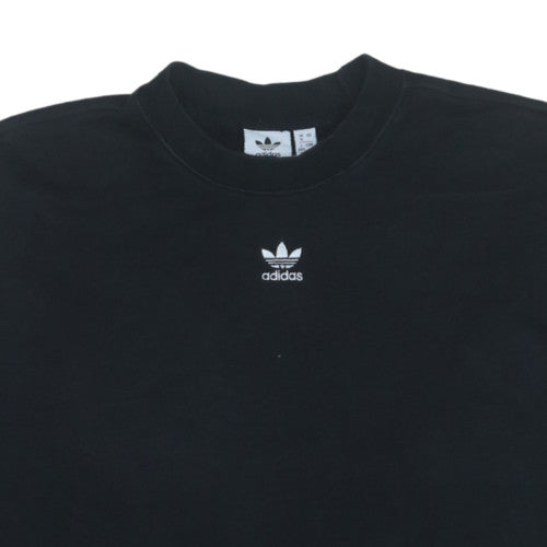 Adidas Womens Black Size 16 Crew Neck Pullover Sweatshirt