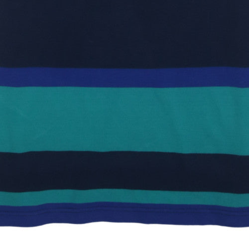 Chaps Men's Blue Striped Cotton Polo Shirt XL Preppy Style