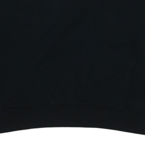 Nike Women's Black Small Pullover Sweatshirt Crew Neck Logo Cotton Blend