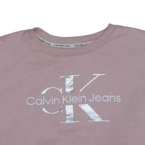 Calvin Klein Jeans Womens Pink Pullover Sweatshirt 3XL Relaxed Fit