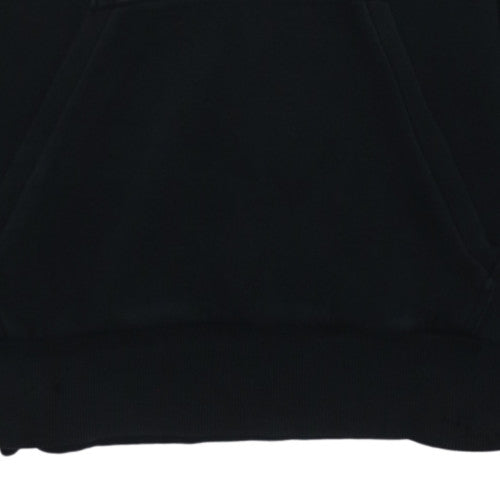 Adidas Men Black Pullover Hoodie Medium Logo Fleece Sweatshirt