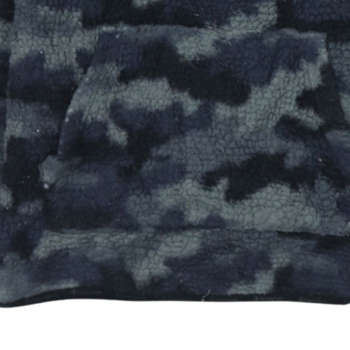 Champion Mens Blue Camouflage Fleece Pullover Hoodie Size S