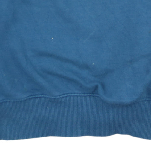 The North Face Mens Blue Crew Neck Sweatshirt M Cotton Blend