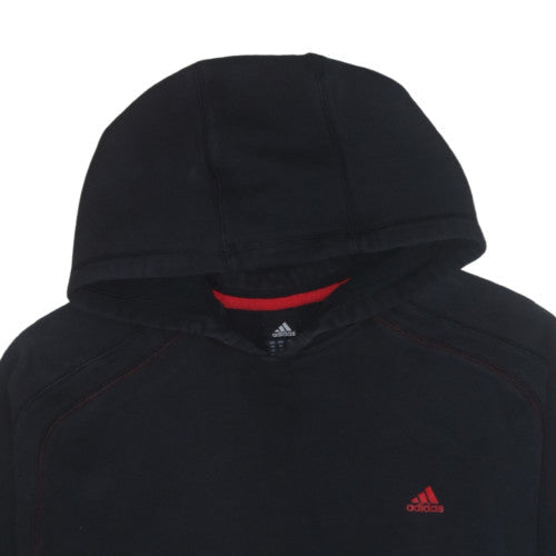 Adidas Men's Black 2XL Pullover Hoodie Fleece Sweatshirt