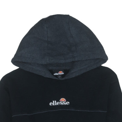 Ellesse Men's Black Pullover Hoodie M Fleece Logo Sweatshirt