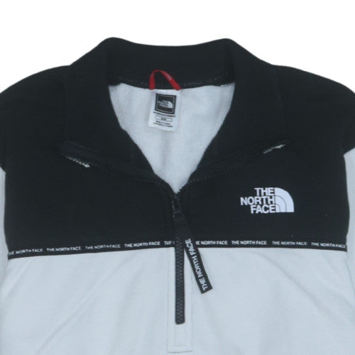 The North Face Womens White Black 1/2 Zip Pullover Sweatshirt Size M