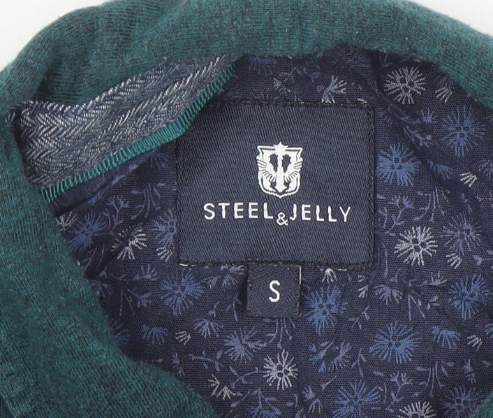 Steel & Jelly Men's Green Button-Down Collar Short Sleeve Polo Shirt Size S