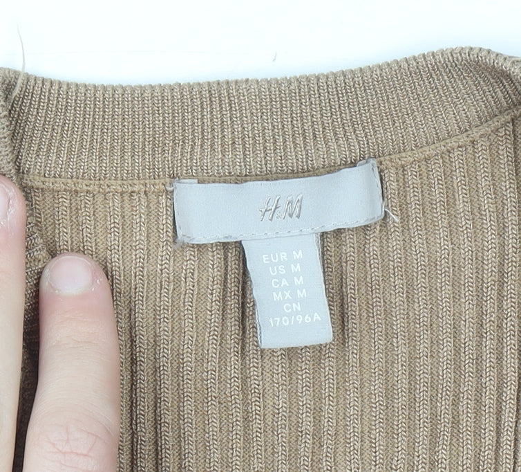H&M Women’s Beige Midi Ribbed Tank Dress Size 12