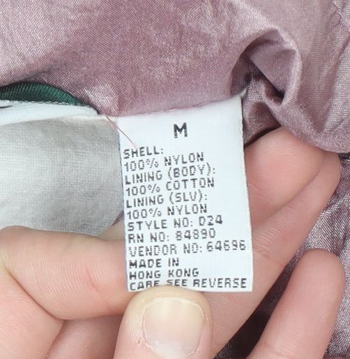 Haband Women's Pink Lightweight Nylon Mid-Length Jacket Size M