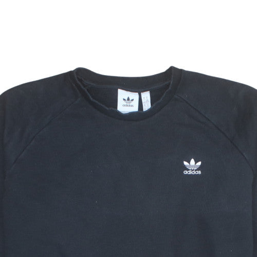 adidas Mens Black XL Pullover Sweatshirt Crew Neck Logo