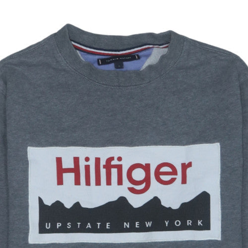 Tommy Hilfiger Men's Grey Logo Pullover Sweatshirt Size S