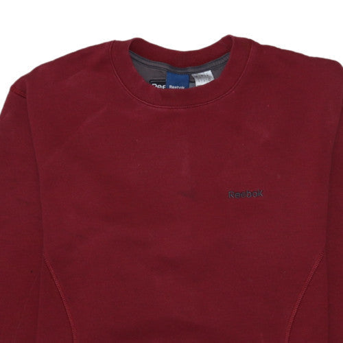 Reebok Men's Burgundy Crew Neck Pullover Sweatshirt Size S