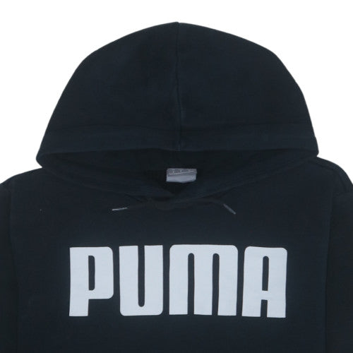 Puma Men's Black Pullover Hoodie Small Regular Fit Fleece Sportswear