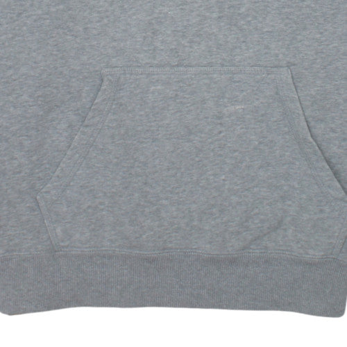 Nike Men's Grey Pullover Hoodie Size L Regular Fit Fleece Sweatshirt