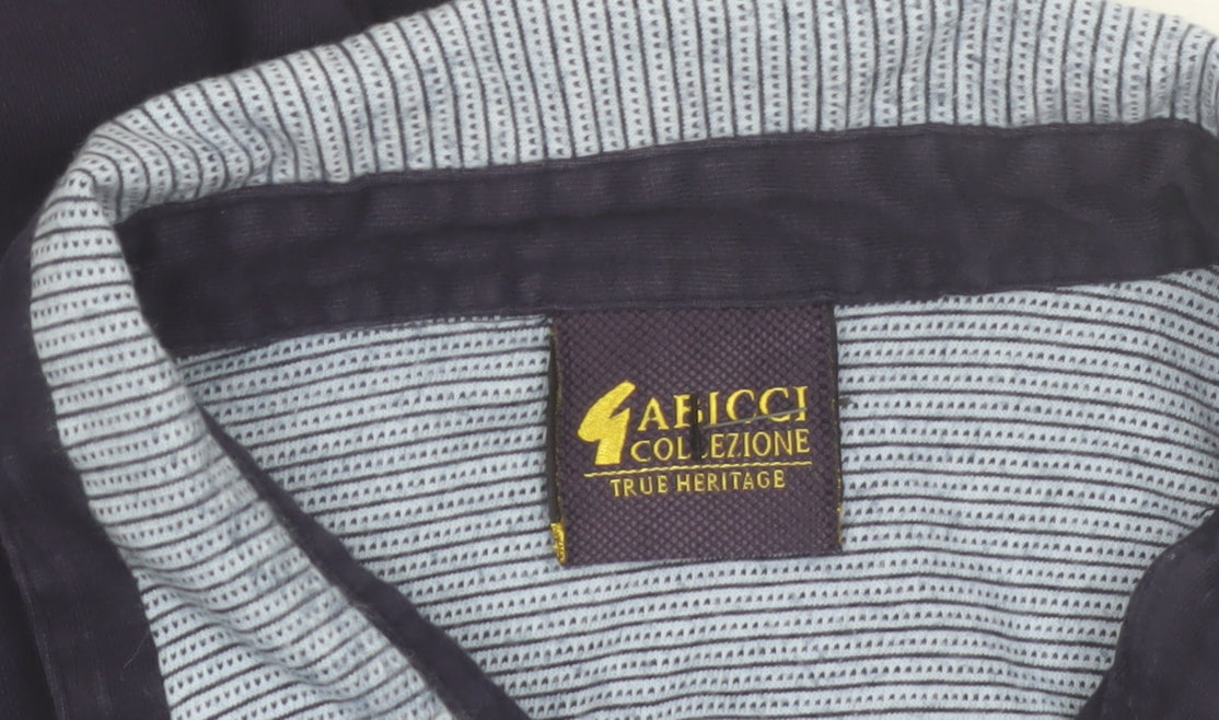 AFICCI Collezione Men's Blue Polo Shirt Medium Cotton