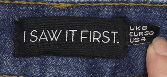 I Saw It First Women Blue Size 8 High Rise Mom Jeans