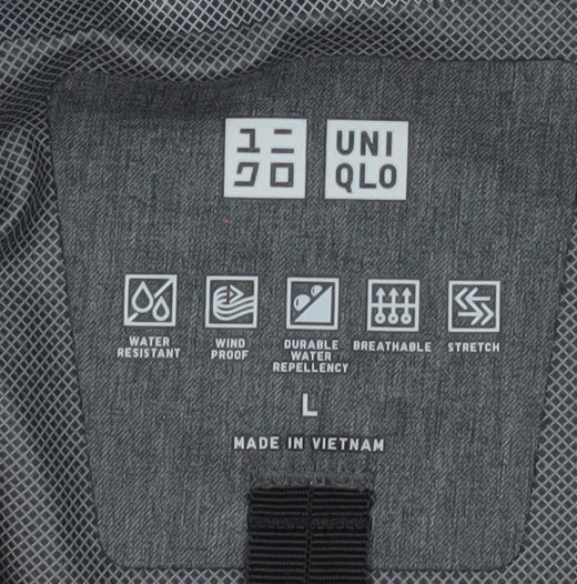 Uniqlo Men's Grey L Softshell Windbreaker Jacket Hooded L