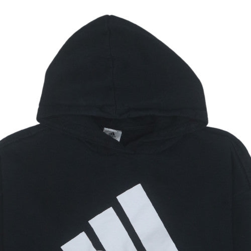Adidas Women's Black XL Pullover Hoodie with Logo Print