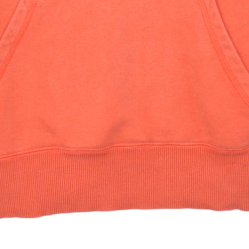 Nike Men's Orange Pullover Hoodie M Graphic Print Sportswear