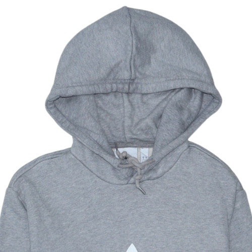 Adidas Womens Grey Hoodie Pullover Size S Trefoil Logo Casual