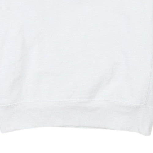 Champion Womens White L Pullover Sweatshirt Crew Neck Logo Athleticwear