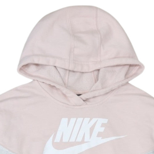 Nike Women’s Pink & Grey Pullover Long Sleeve Hoodie Size M
