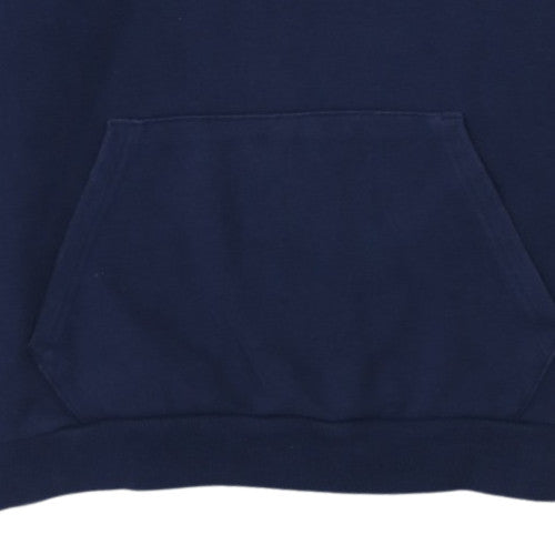 Puma Mens Blue Pullover Hoodie Size M Logo Fleece Hooded Sweatshirt
