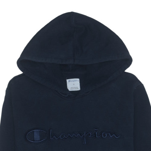 Champion Women’s Navy Pullover Hoodie Medium Cotton Blend Logo