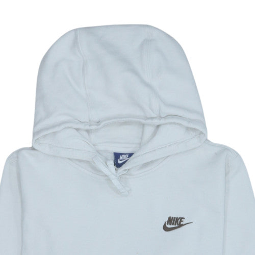 Nike Men’s White Pullover Hoodie Size S Regular Fit with Logo