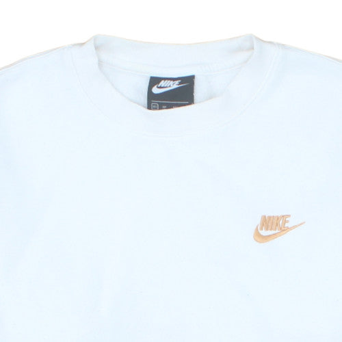 Nike Men's White XS Crew Neck Pullover Sweatshirt