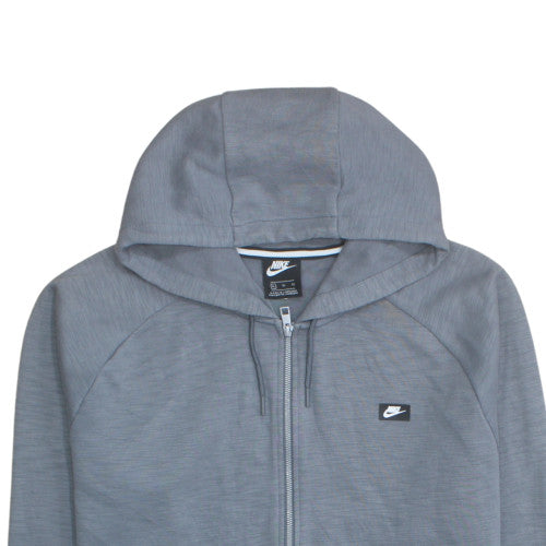 Nike Men's Grey Full Zip Hoodie XL Regular Fit Cotton Blend