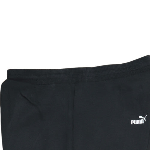Puma Womens Black Jogger Sweatpants M Sports Logo Cuffed
