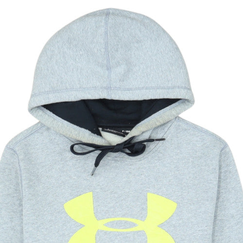 Under Armour Men's Grey Logo Pullover Hoodie Size S