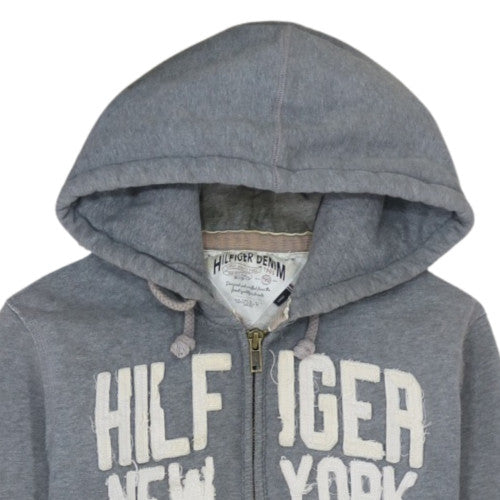 Hilfiger Denim Men's Grey Full Zip Hoodie L Hooded Sweatshirt