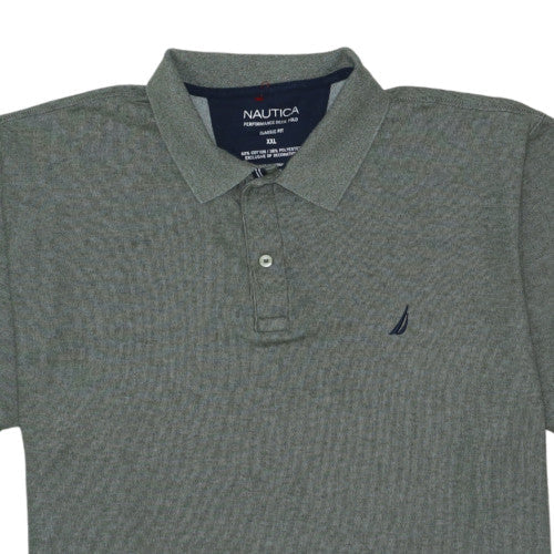 Nautica Men's Grey Classic Fit 2XL Performance Polo Shirt