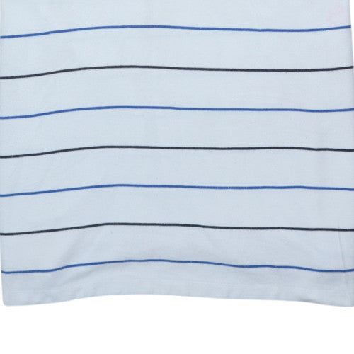 Nautica Men's White Striped Cotton Polo Shirt XL
