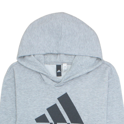 Adidas Mens Grey Hoodie Athletics Pullover Sweatshirt Size M
