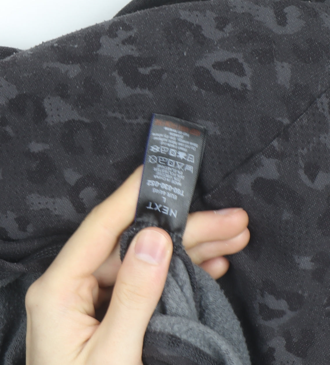 Next Women's Grey Animal Print High Neck Fleece Jumper Size M