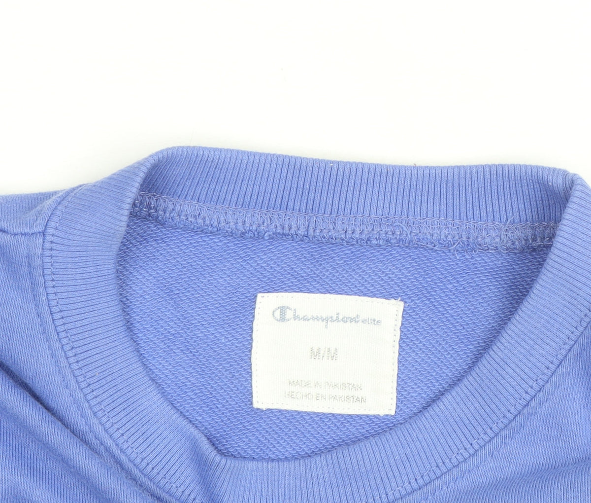 Champion Women Blue Logo Crew Neck Pullover Sweatshirt Size M