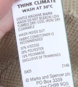 Marks & Spencer Women Beige XS Knit Pullover Jumper
