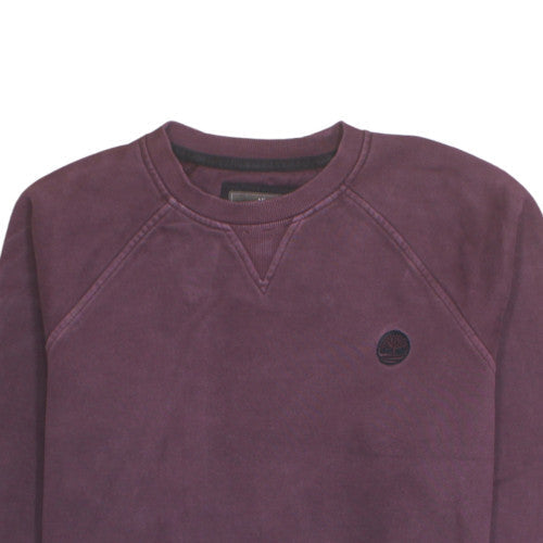 Timberland Men’s Purple Crew Neck Pullover Sweatshirt M Regular Fit