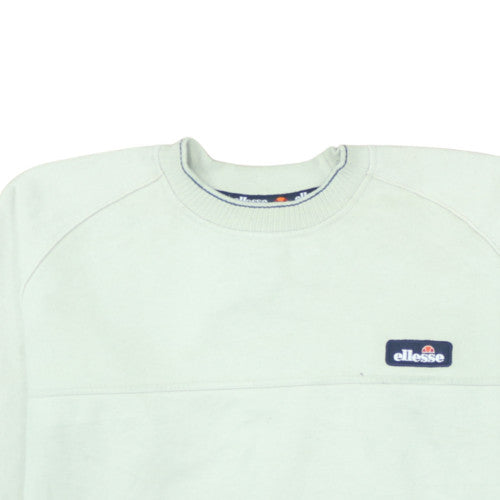 Ellesse Men's Green Pullover Sweatshirt M Crew Neck Fleece Logo