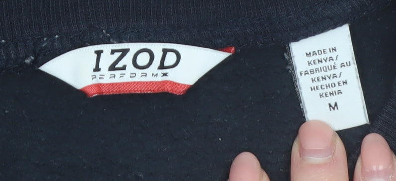 IZOD Men's Black M Pullover Crew Neck Fleece Sweatshirt