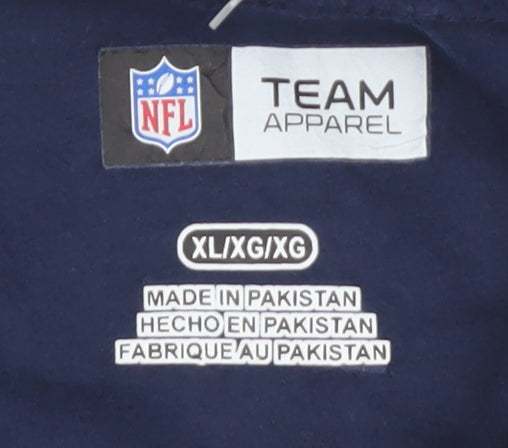 NFL Team Apparel Men's Blue XL Pullover Hoodie Super Bowl Champions