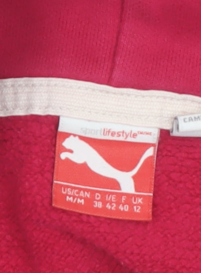Puma Women's Pink Pullover Hoodie Size 12 Cotton Blend Sportswear